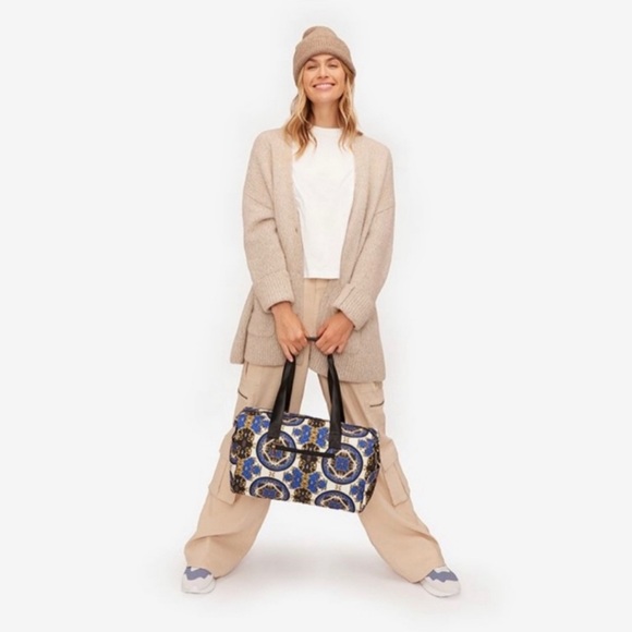alice + olivia by Stacey Bendet. Beautiful Royal blue and gold duffle bag. - Picture 2 of 8